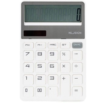  Калькулятор настольный Deli Nusign ENS042White белый 12-разр 