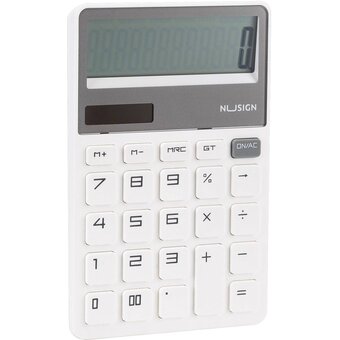  Калькулятор настольный Deli Nusign ENS042White белый 12-разр 