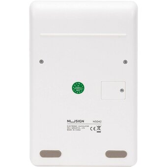  Калькулятор настольный Deli Nusign ENS042White белый 12-разр 