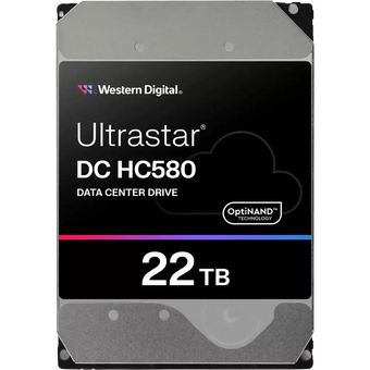  HDD WD Ultrastar DC HC580 22TB (WUH722422ALE604) (SATA 3.5"/7200/512Mb/6Gbs) 