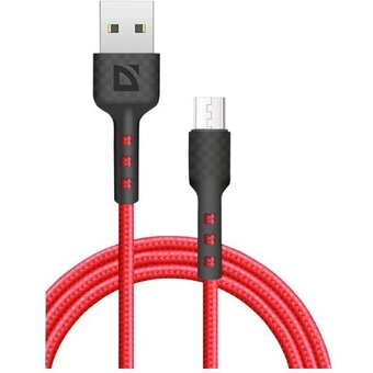  USB кабель DEFENDER F181 Micro (87115RED) 1м, 2.4А red 