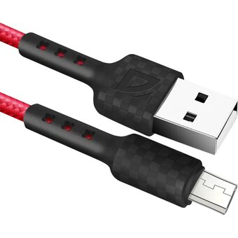  USB кабель DEFENDER F181 Micro (87115RED) 1м, 2.4А red 
