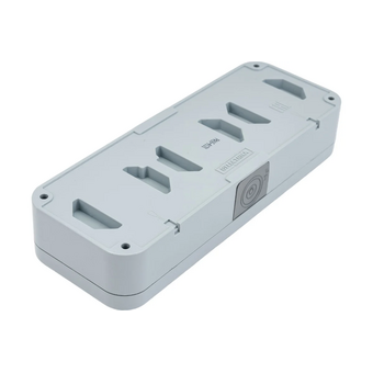  Розетка Bylectrica Пралеска Аква (РА16-0131(02)) 3-местная ОУ IP54, серый 