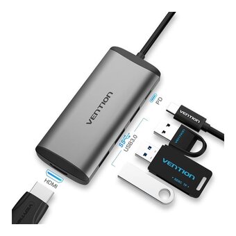 Мультифункциональный хаб Vention CNBHB USB Type C 5 в 1 