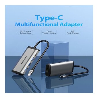  Мультифункциональный хаб Vention CNBHB USB Type C 5 в 1 