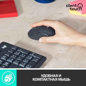  Клавиатура + мышь Logitech MK295 клав черный мышь черный USB беспроводная Multimedia (920-009813) 