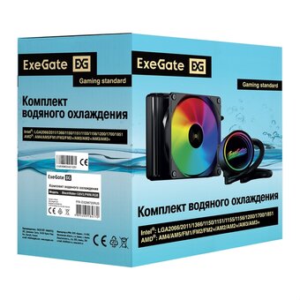  СВО ExeGate BlackWater-120V3.PWM.RGB EX298720RUS (RGB подсветка, LGA2066/2011/1366/1150/1151/1155/1156/1200/1700/1851) 