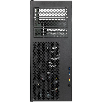  Корпус Procase PT443-B-0-RA Tower,3x5.25,черный,без блока питания,глубина 432мм,6-32, фильтр, MB PICMG 1.3, PICMG 1.0) 