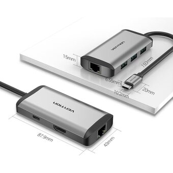  Мультифункциональный хаб Vention CNCHB USB Type C 6 в 1 