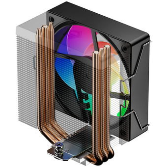  Кулер ID-COOLING SE-903-XT V2 ARGB LGA1851/1700/1200/115X/AM5/AM4 (TDP 150W, PWM, 3 тепл.трубки прямого контакта, Fan 100mm, Addressable RGB) 