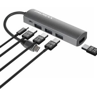  USB-hub PALMEXX PX/HUB-077 серый 