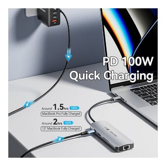  Мультифункциональный хаб Vention TQKHB USB Type C 8 в 1 