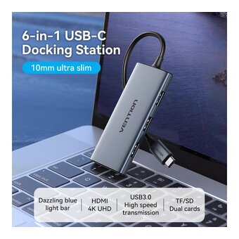  Мультифункциональный хаб Vention TOOHB USB Type C 6 в 1 
