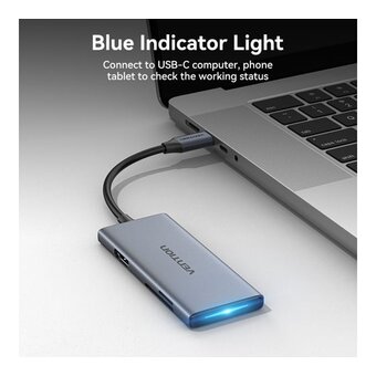  Мультифункциональный хаб Vention TOOHB USB Type C 6 в 1 