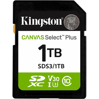  Карта памяти Kingston Canvas Select Plus SDS3/1TB SDXC 1TB V30 w/o adapter 