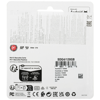  Карта памяти Kingston Canvas Go! Plus SDG4/128GB SDXC 128GB w/o adapter 