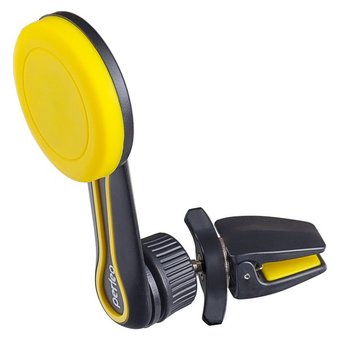  Автомобильный держатель Perfeo 532 для смартфона до 6,5"/ на воздуховод/ магнитный/ поворотный/ черный+желтый 