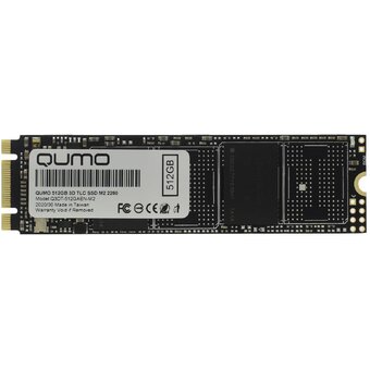  Накопитель SSD 512GB QUMO Novation TLC 3D 560/540 MB/s; AS2258 (Q3DT-512GAEN-M2) 
