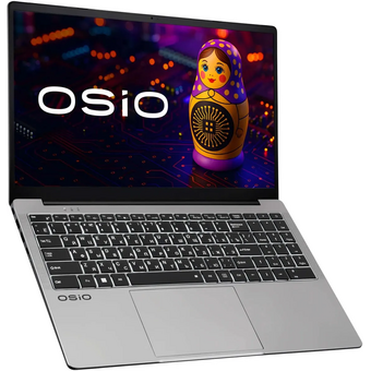  Ноутбук Osio FocusLine F150a-028 Ryzen 7 5700U 16Gb SSD512Gb Intel UHD Graphics 15" IPS FHD (1920x1080) Windows 11 Home grey WiFi BT Cam 6000mAh 