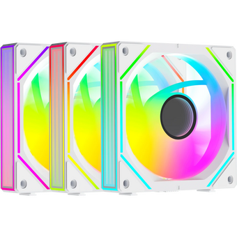  Вентилятор Ocypus Gamma F12 UNI WH ARGB Reverse Blade 3 in 1, 3x120x120x25mm, 4-Pin PWM, 800-1800 RPM, 31 DBA Max, Hydro Bearing 