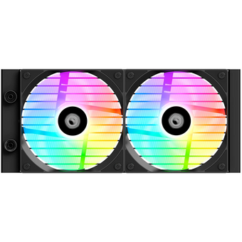  СВО ID-COOLING FX240 LCD (Soc 1851/1700/1200/115X/AM5/AM4, 2x120mm fan, 2000rpm, 27.2 дБ, 300W, PWM 4-pin/5V 3Pin ARGB,Cop) 