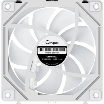  Вентилятор Ocypus Gamma F12 UNI WH ARGB Reverse Blade 3 in 1, 3x120x120x25mm, 4-Pin PWM, 800-1800 RPM, 31 DBA Max, Hydro Bearing 