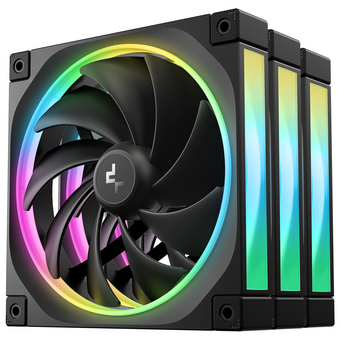  Вентилятор DEEPCOOL FL14-3 in 1 140x140x25мм (PWM, ARGB, черный, 500-1700об/мин) Color Box 
