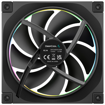  Вентилятор DEEPCOOL FL14-3 in 1 140x140x25мм (PWM, ARGB, черный, 500-1700об/мин) Color Box 