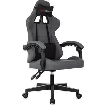  Кресло игровое Zombie 2 серый/черный крестов. пластик 