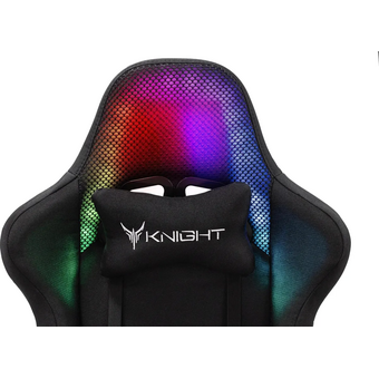  Кресло игровое KNIGHT Wolf RGB B ткань, черный 