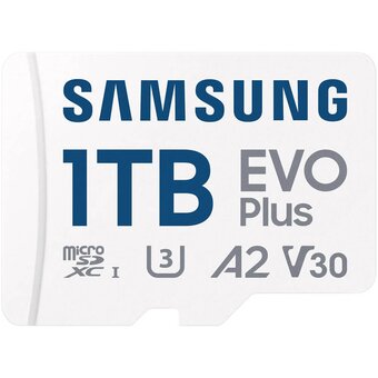  Карта памяти Samsung Evo Plus MB-MC1T0SA/KR microSDXC 1TB UHS-1 U3 A2 V30 с адаптером 2024 