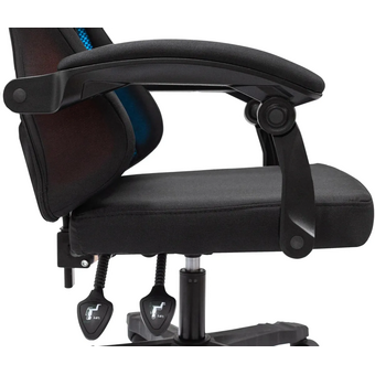  Кресло игровое KNIGHT Wolf RGB B ткань, черный 