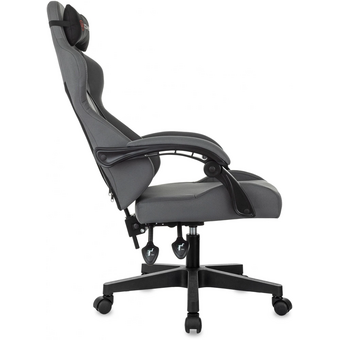  Кресло игровое Zombie 2 серый/черный крестов. пластик 