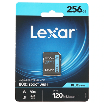  Карта памяти Lexar Professional 800x Pro (LSD0800P256G-BNNNG) 256GB SDXC UHS-I U3 V30 C10, 150/45 Mb/s 