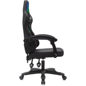  Кресло игровое KNIGHT Wolf RGB B ткань, черный 