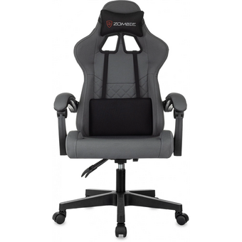  Кресло игровое Zombie 2 серый/черный крестов. пластик 