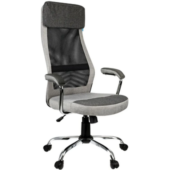  Кресло руководителя HELMI Stylish 318582 сетка/ткань, черный/серый/бежевый 