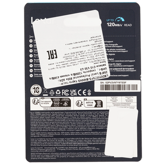  Карта памяти Lexar Professional 800x Pro (LSD0800P256G-BNNNG) 256GB SDXC UHS-I U3 V30 C10, 150/45 Mb/s 