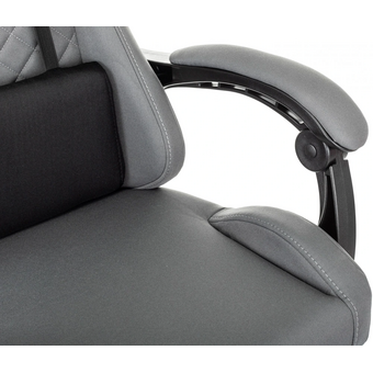  Кресло игровое Zombie 2 серый/черный крестов. пластик 