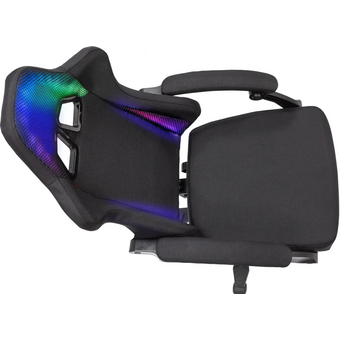  Кресло игровое KNIGHT Wolf RGB B ткань, черный 