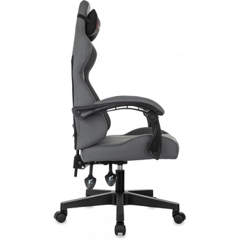  Кресло игровое Zombie 2 серый/черный крестов. пластик 