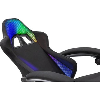  Кресло игровое KNIGHT Wolf RGB B ткань, черный 