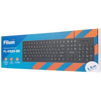  Клавиатура Filum FL-KB20-BK черная 