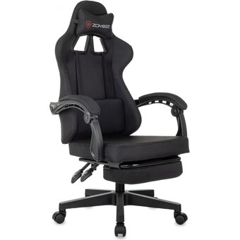  Кресло игровое Zombie 3 черный Neo Black крестов. пластик подст.для ног 