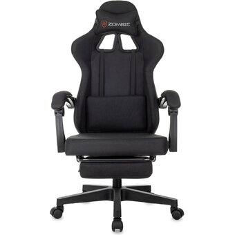  Кресло игровое Zombie 3 черный Neo Black крестов. пластик подст.для ног 