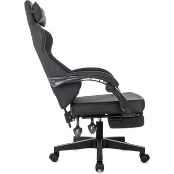  Кресло игровое Zombie 3 черный Neo Black крестов. пластик подст.для ног 