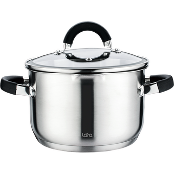  Кастрюля LARA LR02-9003 нерж 
