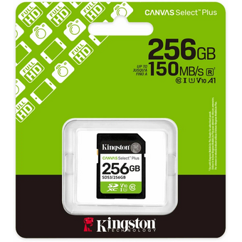  Карта памяти Kingston Canvas Select Plus SDS3/256GB SDXC 256GB V10 w/o adapter 