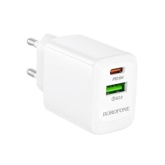  СЗУ BOROFONE BN29 Fuente PD30W+QC3.0 charger set C to C белый 