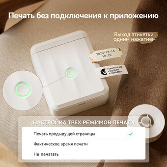  Термопринтер Niimbot D110 M white (1746733) 203dpi 40мм/с/USB/BT для печ.этик. белый 